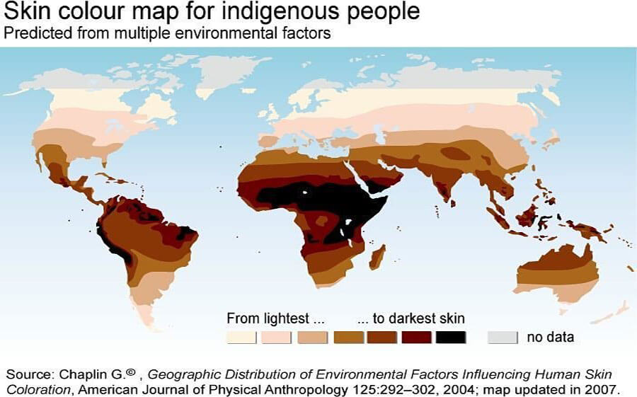 Skin color map